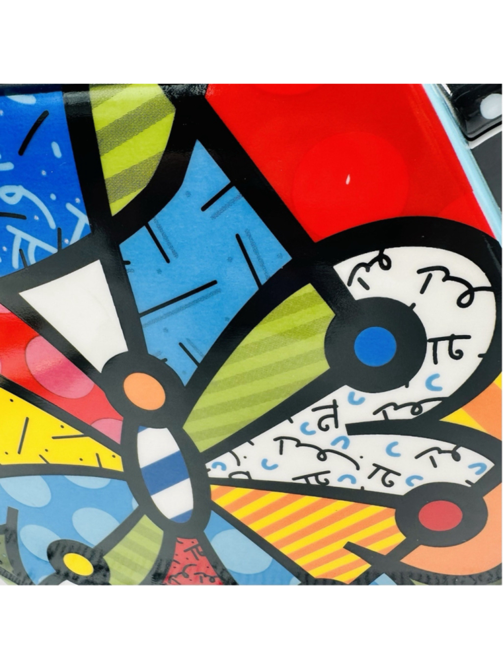 Romero Britto Butterfly Teapot 2009 Signed Ceramic Whimsical Artsy 9.5” x 8” - Picture 13 of 15
